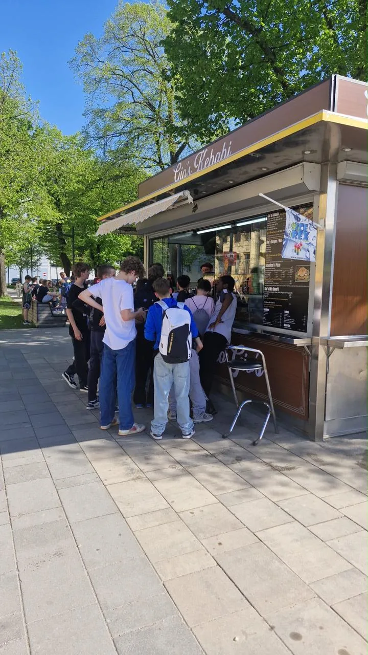 Guests queuing at Gio's Kebabi
