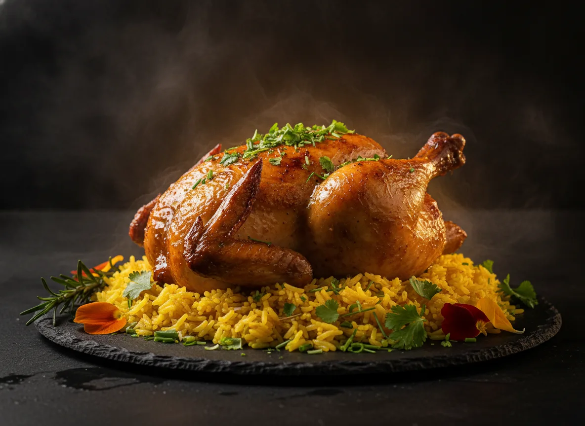 Rotisserie grilled chicken