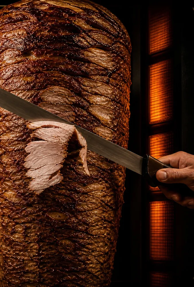 Traditional Veal Döner spit
